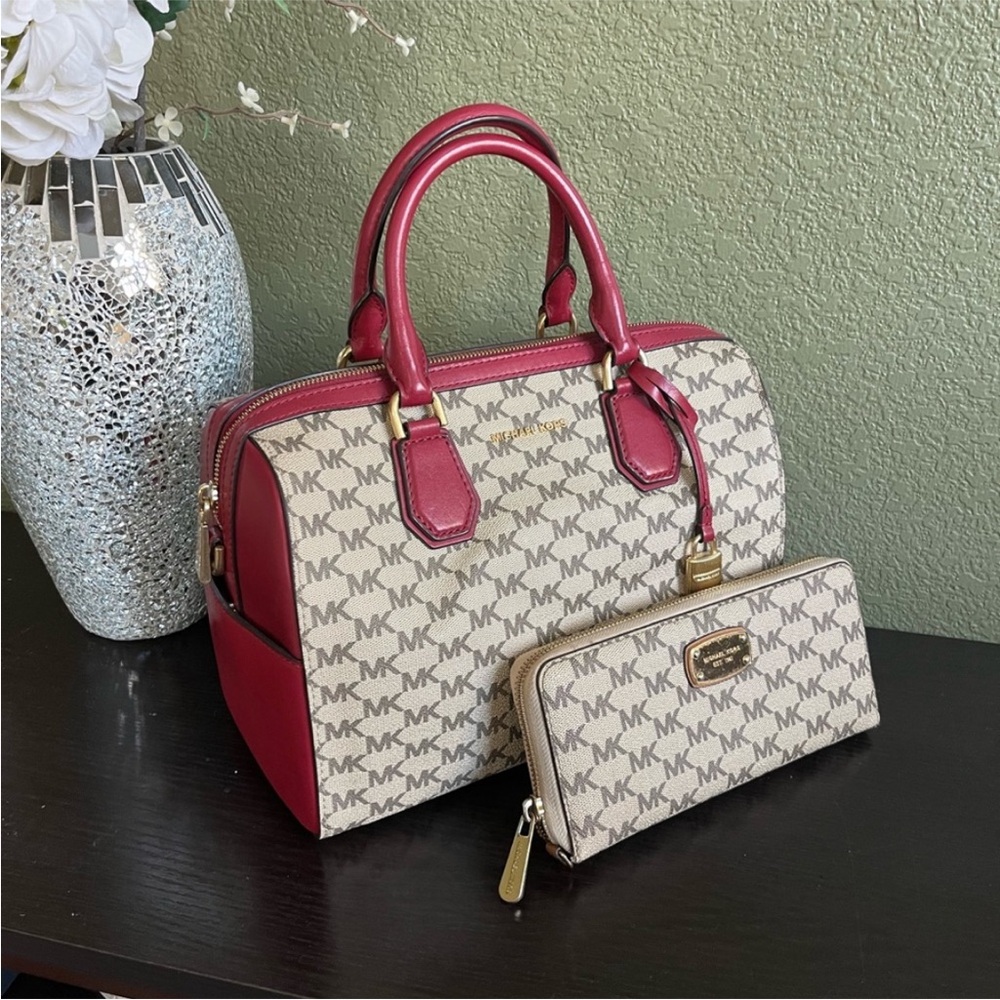 Michael Kors Duffle Cherry Bag and Wallet